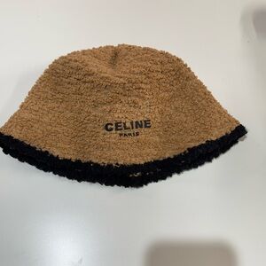 Celine Tan and Black Textured Hat